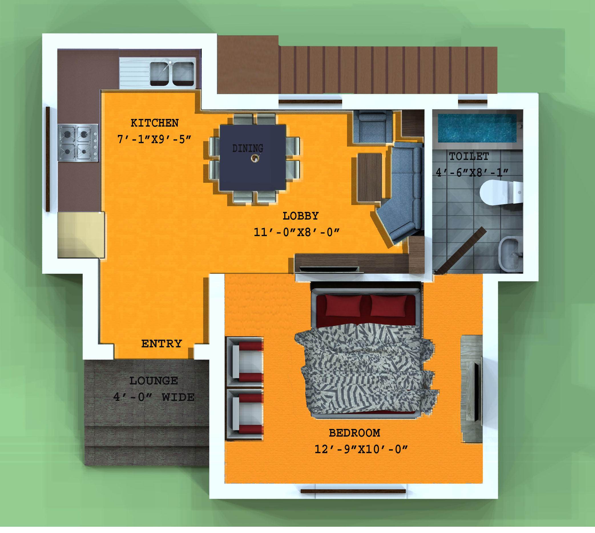 Alternate plan option with revised lounge and lobby